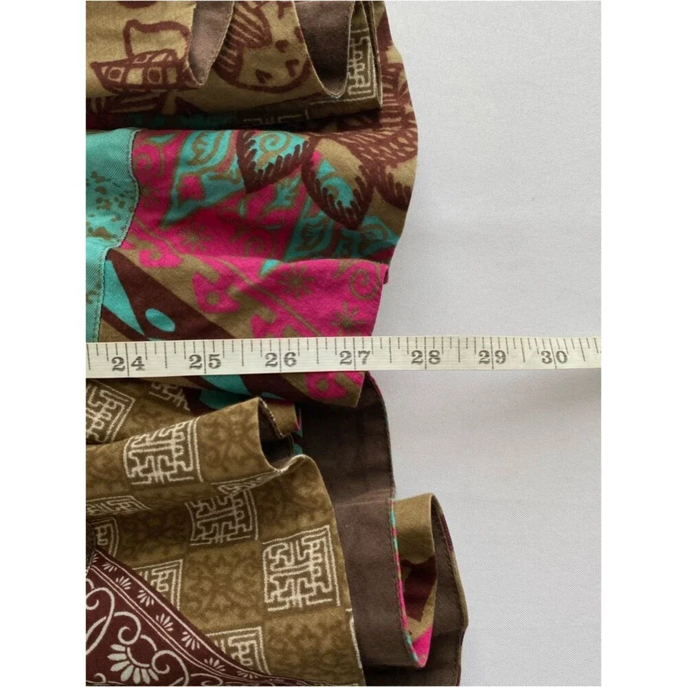 Y2K Chacok Multicolored Ornamental Print Boho Artsy Midi Skirt Size 1/ Small